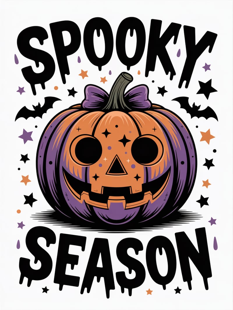 Stylized Halloween Jack-o'-Lantern Art