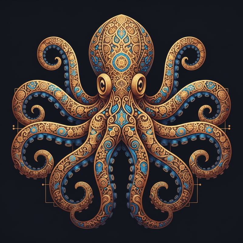 Detailed Octopus Illustration