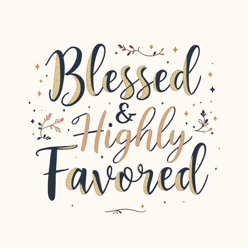 Blessed & Highly Favored T-Shirt Design