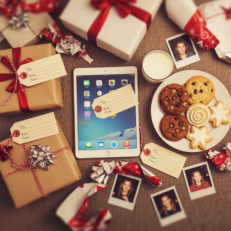 Nostalgic Gift Wrapping Scene