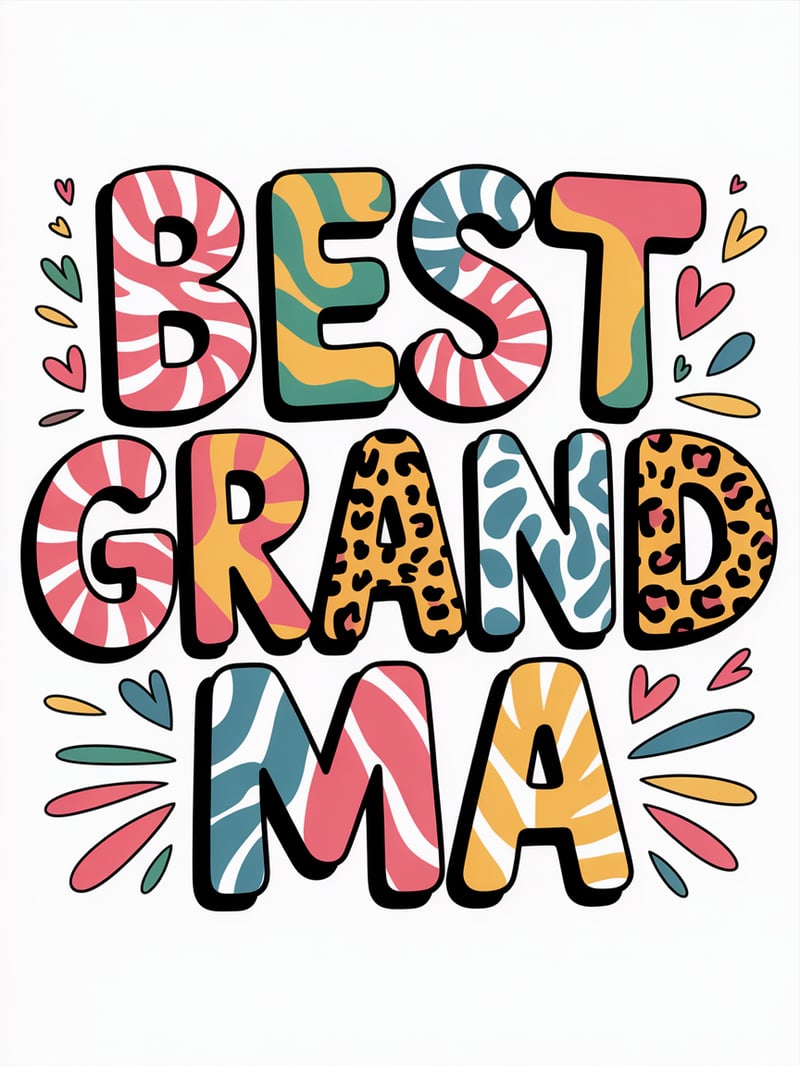 Best Grandma Tie-Dye T-Shirt Design