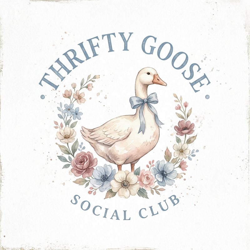Vintage Thrifty Goose Social Club Logo