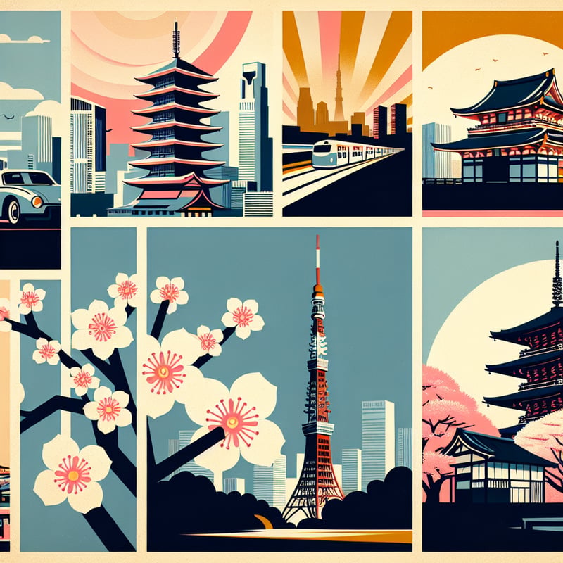 Retro Tokyo Travel Poster