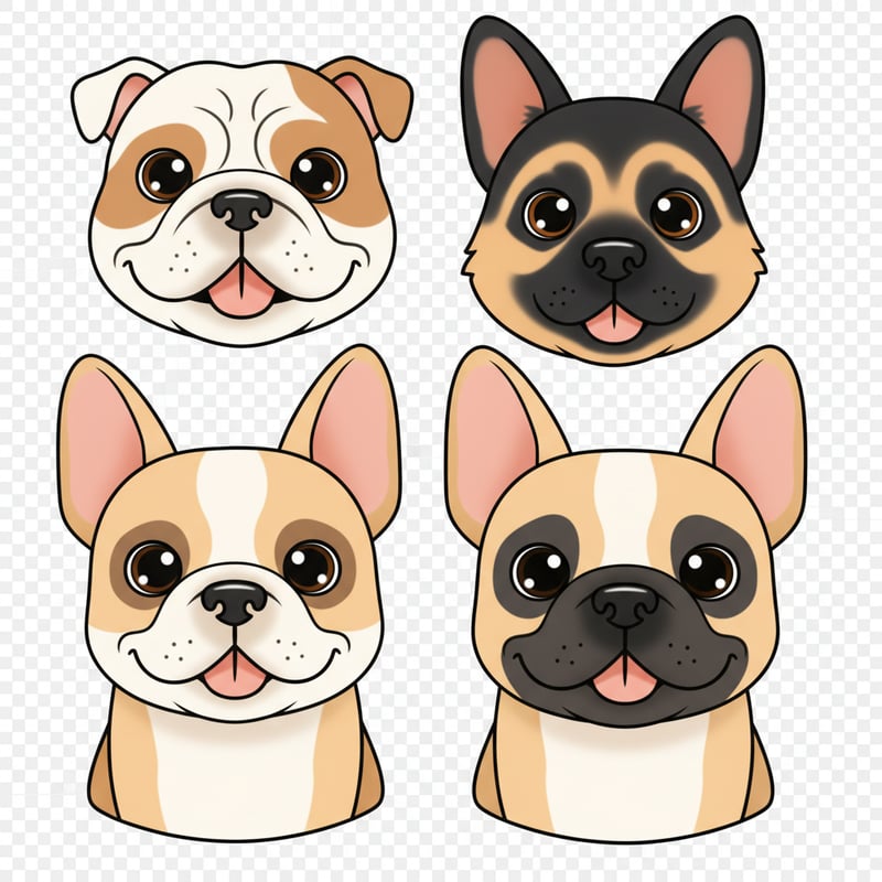 Cute Bulldog Vector Clip Art