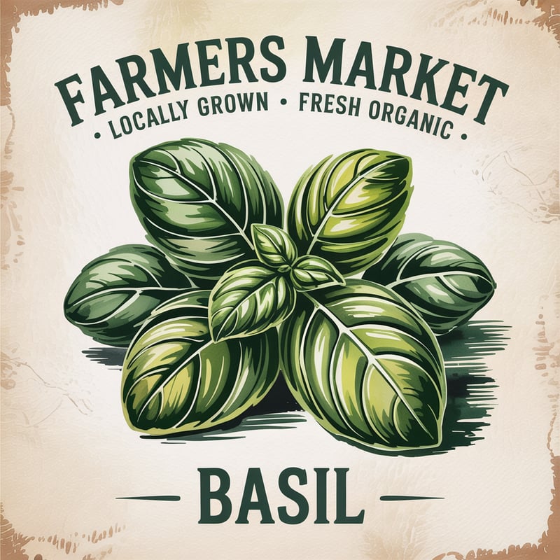 Vintage Farmers Market Basil Ad