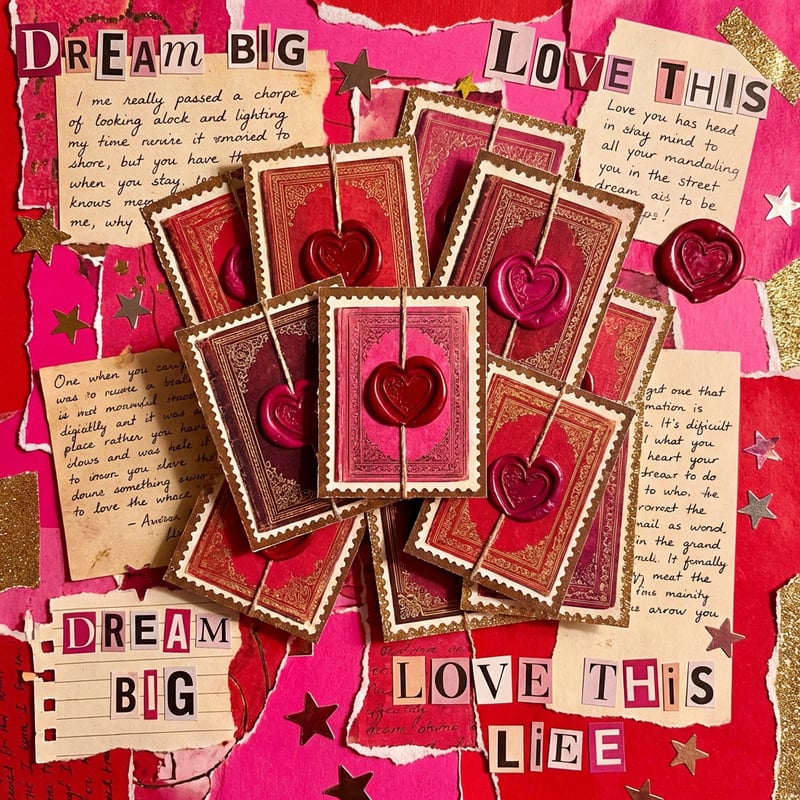 Feminine Maximalist Scrapbook Layout