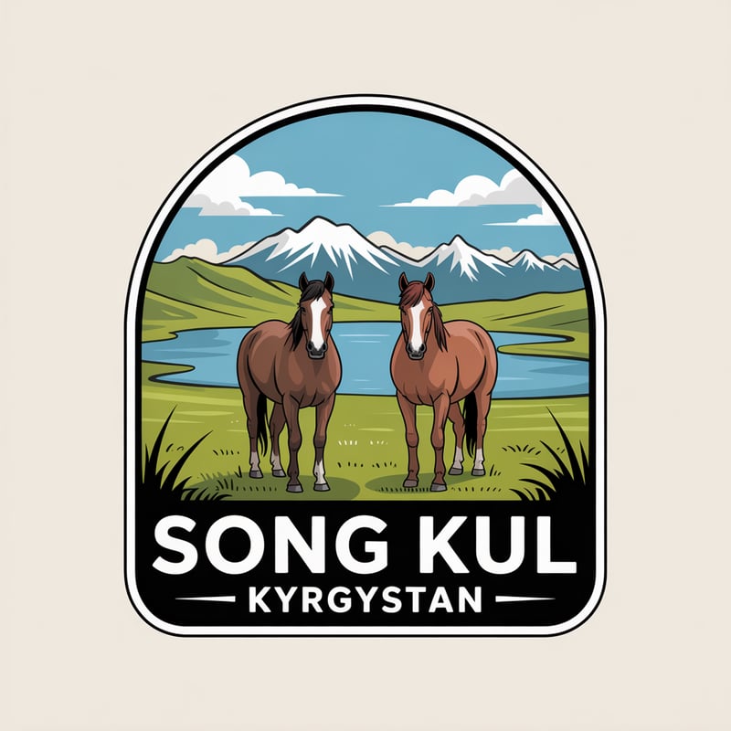 Song Kul Cartoon Badge Illustration