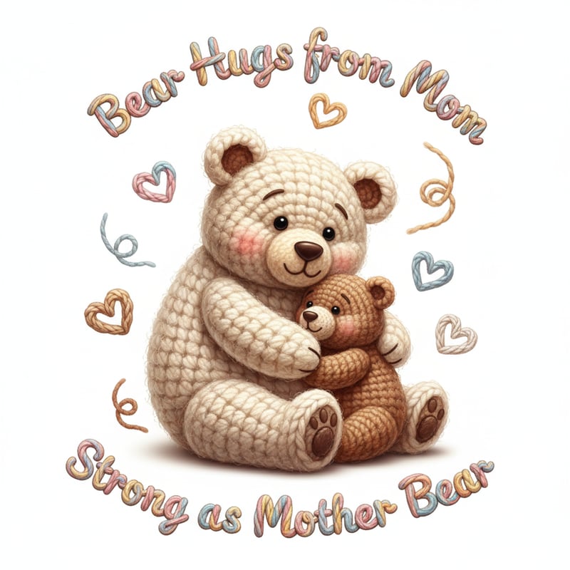 Cozy Crochet Bear Yarn Art
