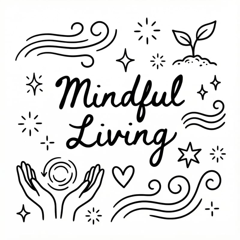 Mindful Living Monoline Doodle