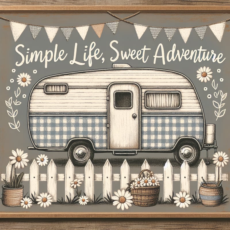 Chic Vintage Camper Illustration