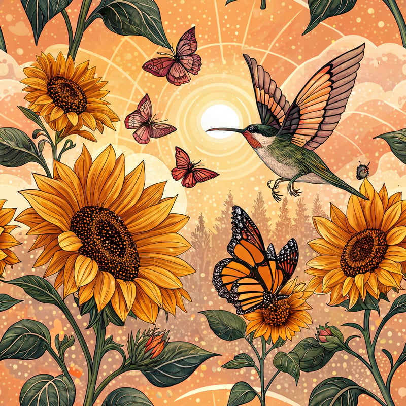 3D Sunflower Tile Sheet