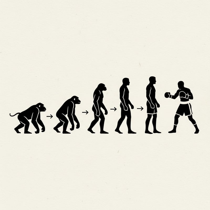 Minimalist Evolutionary Progression Chart