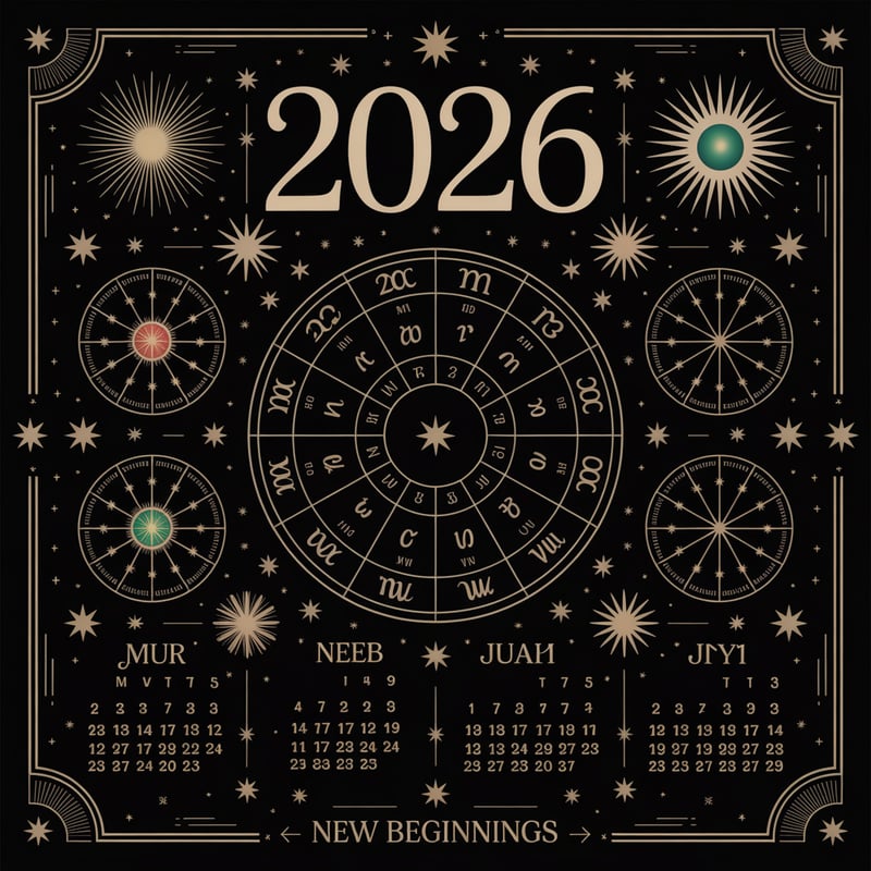 New Year Countdown Calendar Poster 2026