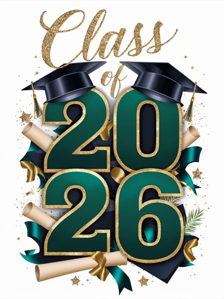 Luxury Graduation Class of 2026 Vector