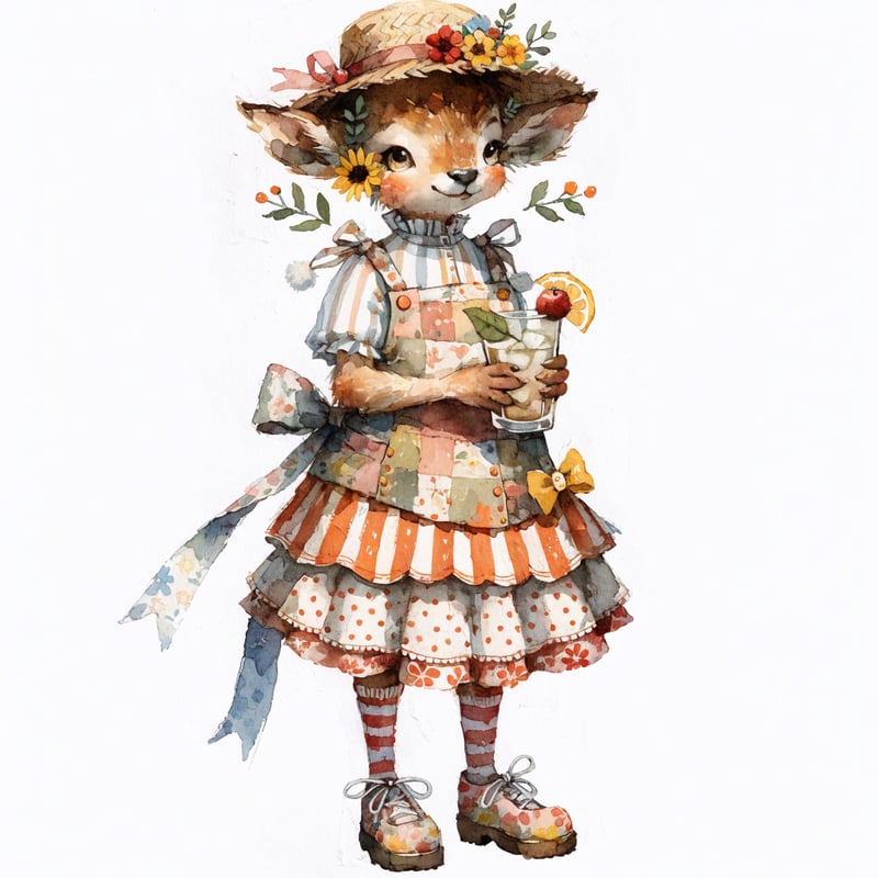Whimsical Woodland Animal Character