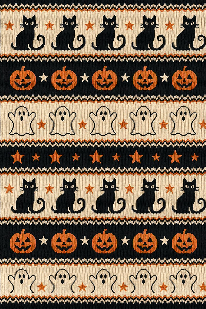 Halloween Fair-Isle Knit Pattern