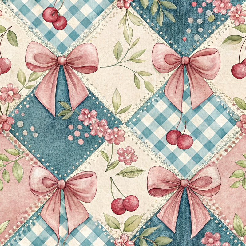 Seamless Digital Pattern with Bows