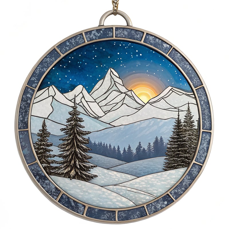Stained Glass Christmas Ornament