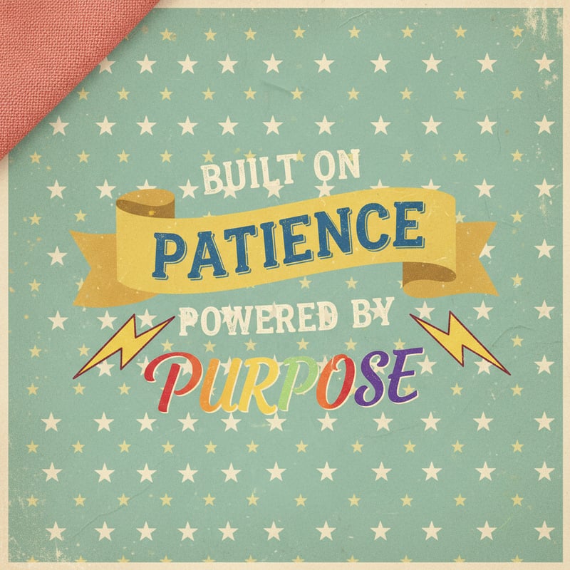 Retro Motivational Poster with Patience Theme