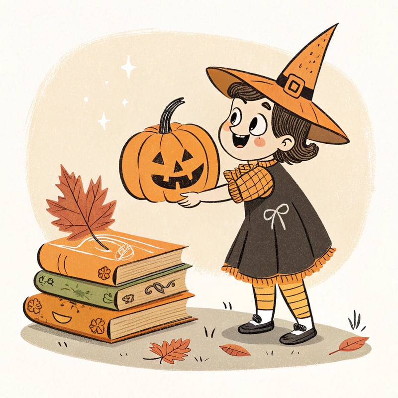 Vintage 1940s Halloween Illustration