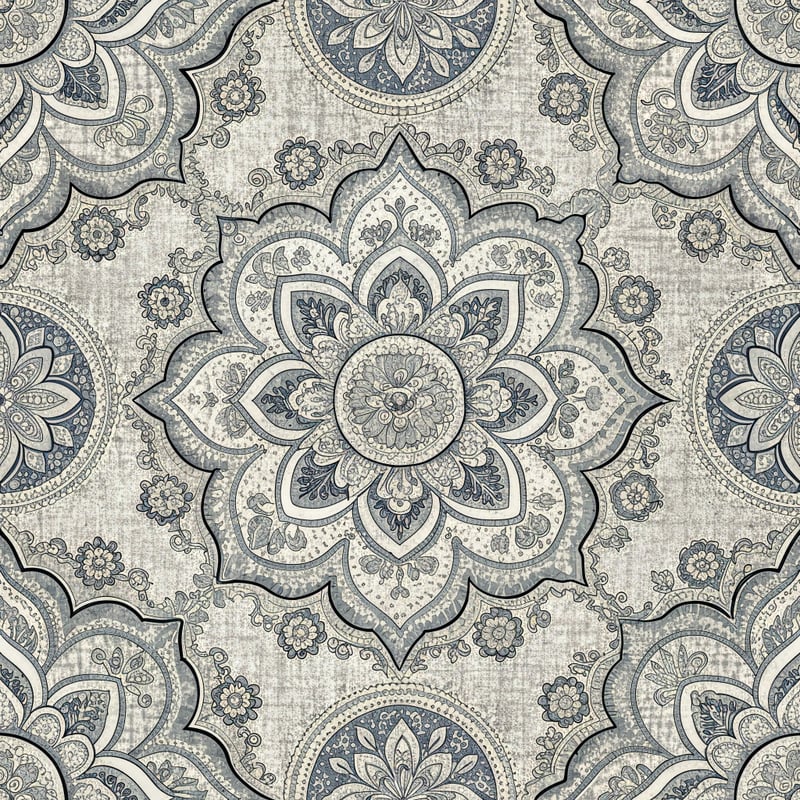 Seamless Persian Patchwork Rug Pattern