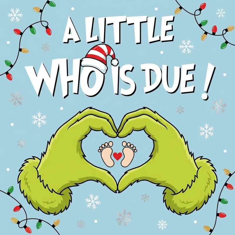 Holiday Pregnancy Announcement Design