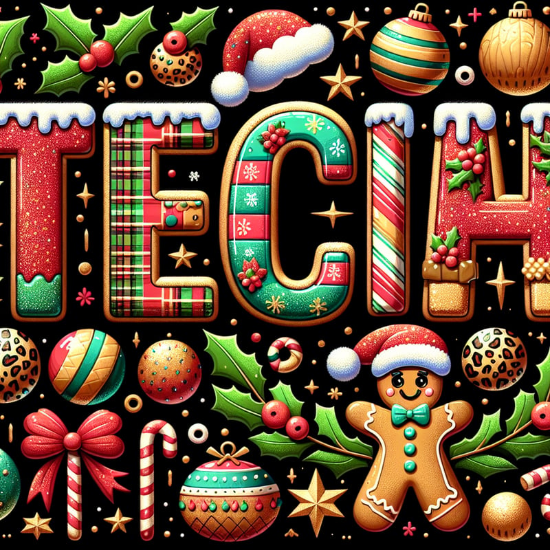 Festive Christmas 'TEACH' Graphic