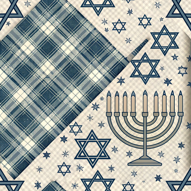 Seamless Hanukkah Wrap Design