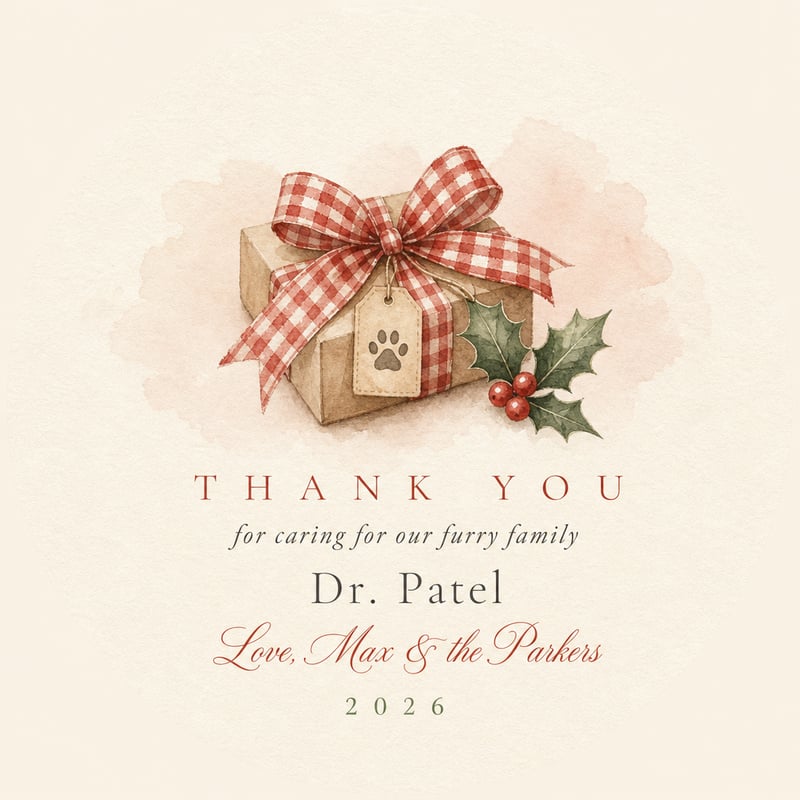 Print-Ready Watercolor Christmas Ornament