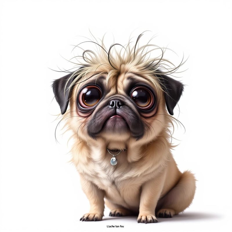 Hyperealistic Digital Art of Pug