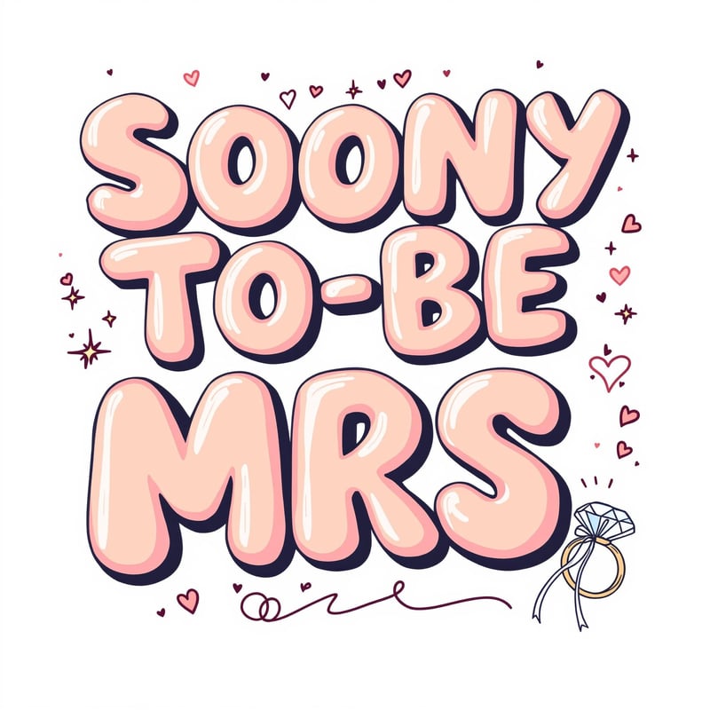 Groovy 'Soon-To-Be Mrs.' Illustration