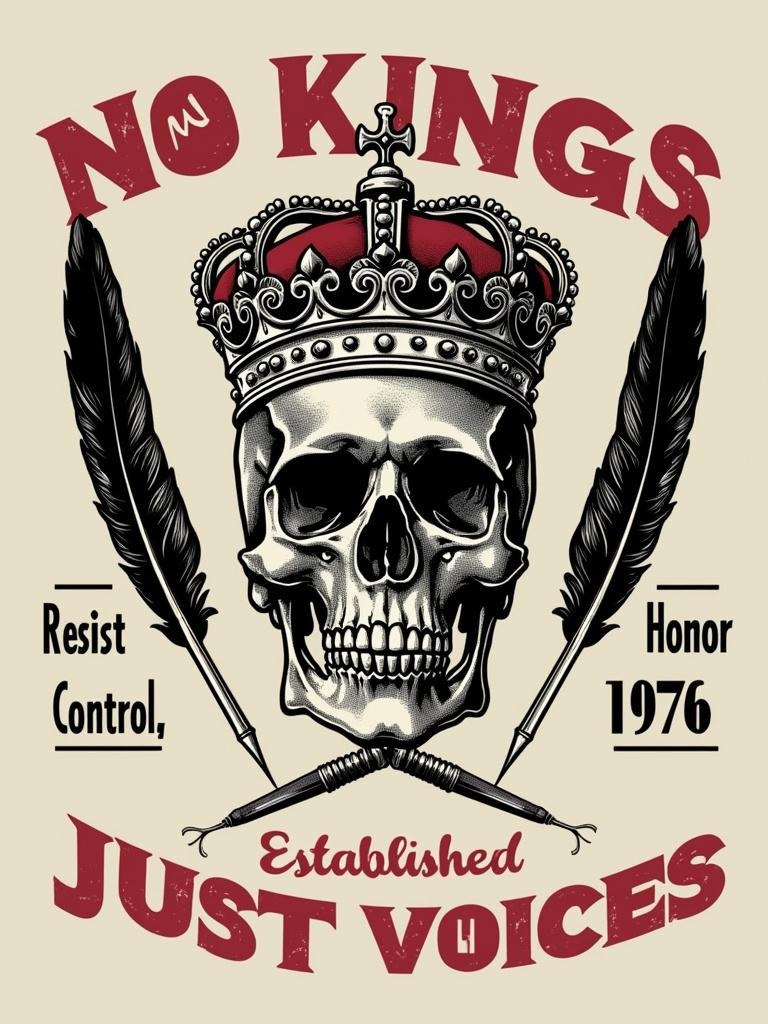 Crowned Skull Freedom T-Shirt Design