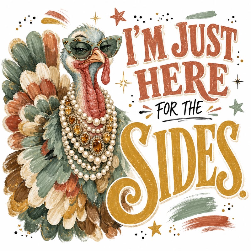 Turkey Diva Thanksgiving T-Shirt Graphic