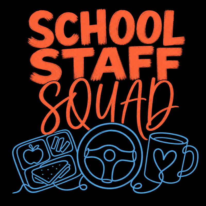 School Staff Squad Apparel Design