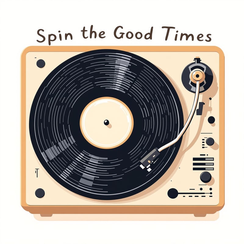 Vintage Vinyl Record Player Design