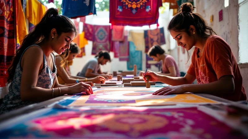 South Asian Textile Design Students