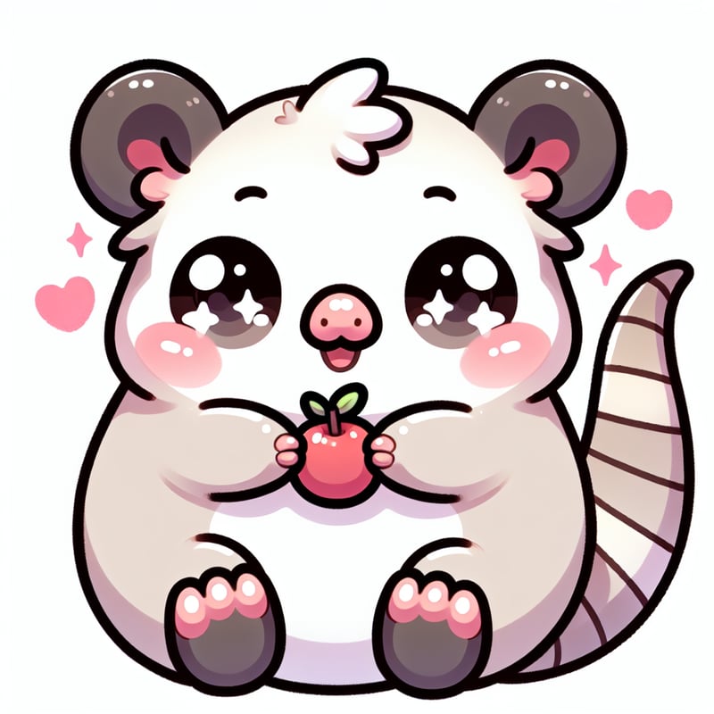 Cute Kawaii Possum Illustration