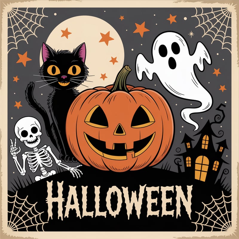Vintage Halloween Illustration
