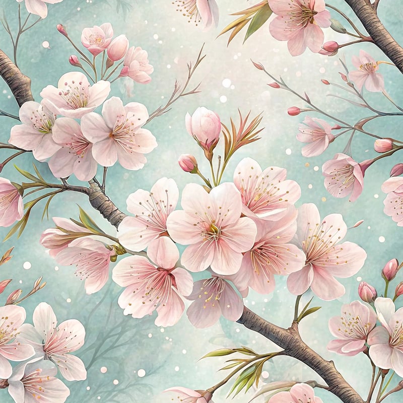 3D Endless Cherry Blossom Design