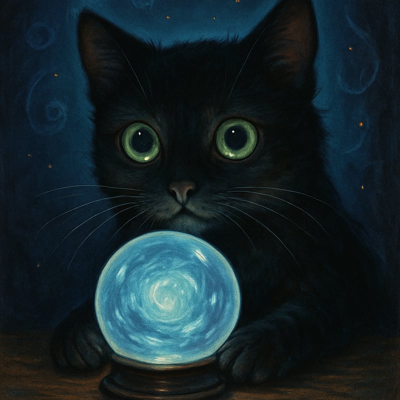 Crystal Ball Cat Artwork