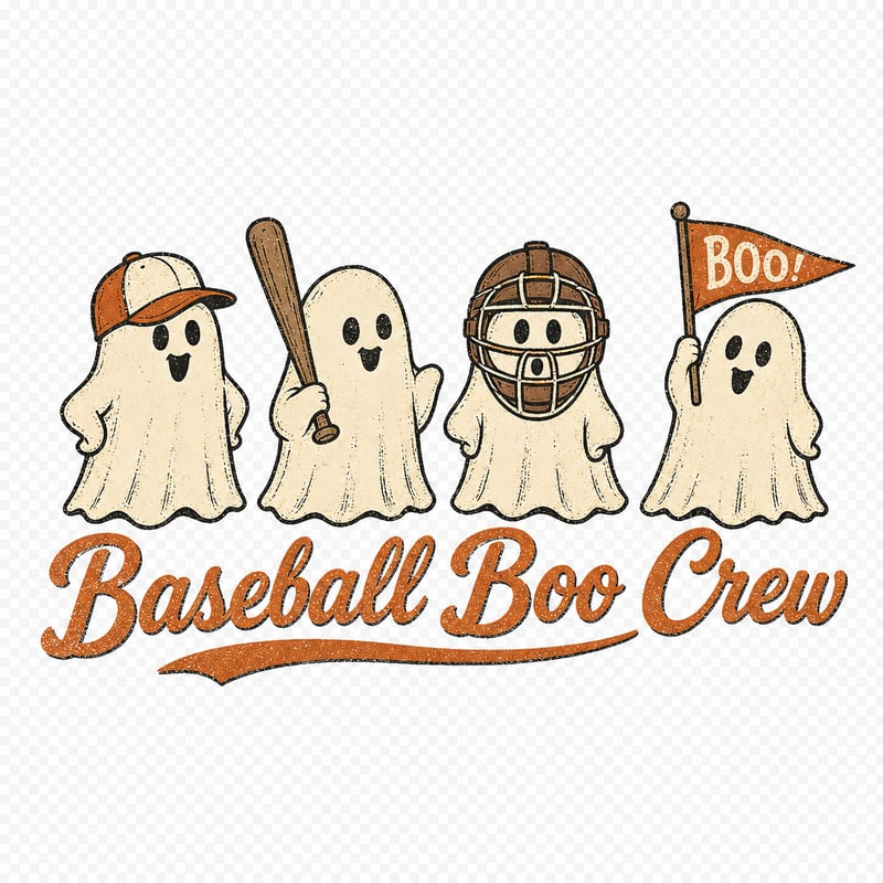 Baseball Boo Crew T-shirt Graphic