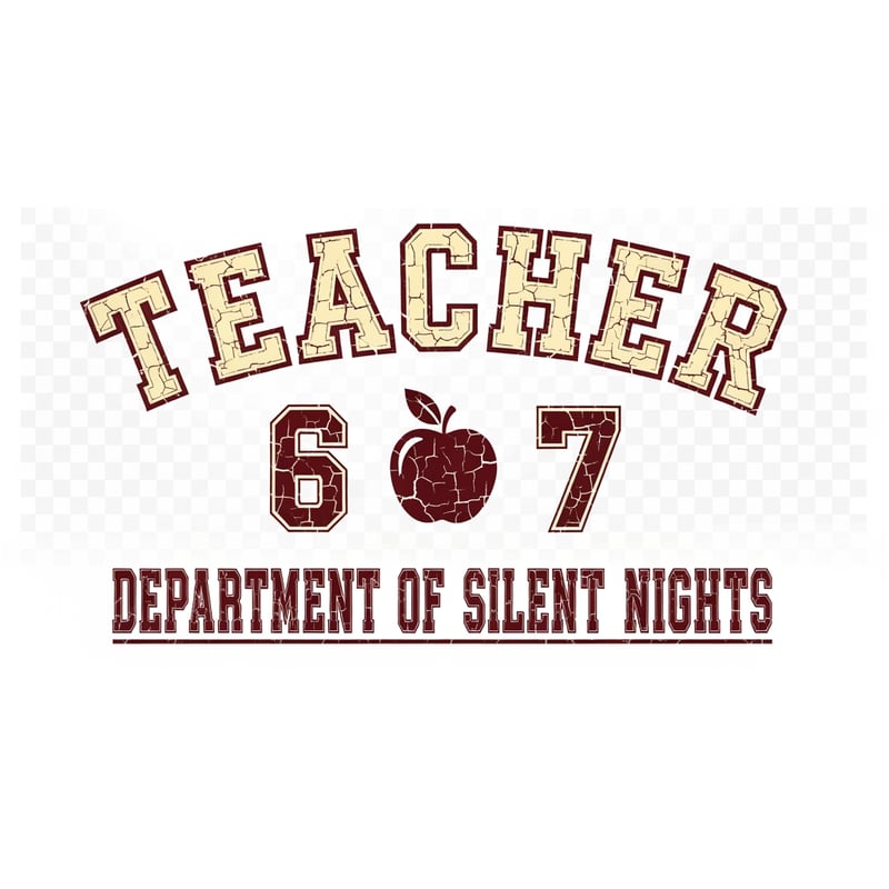 Vintage Collegiate Teacher Graphic