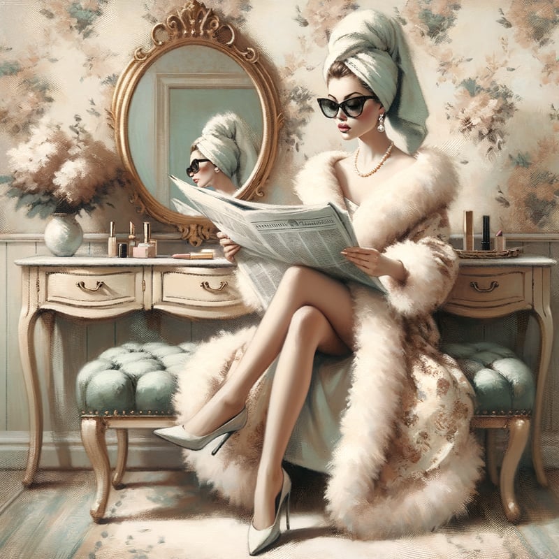 Cozy Retro Vanity Scene