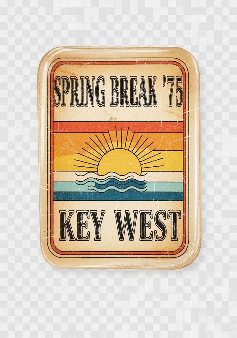 Mid-70s Key West Spring Break Badge