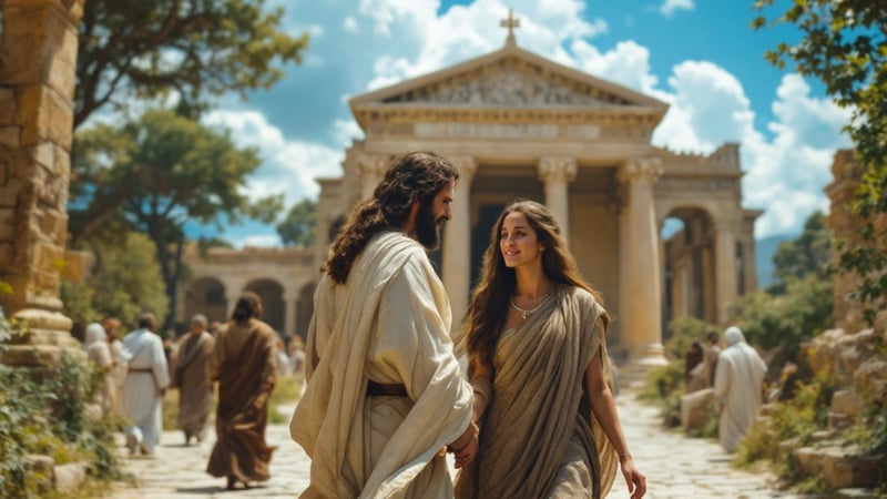 Jesus and Mary at the Temple