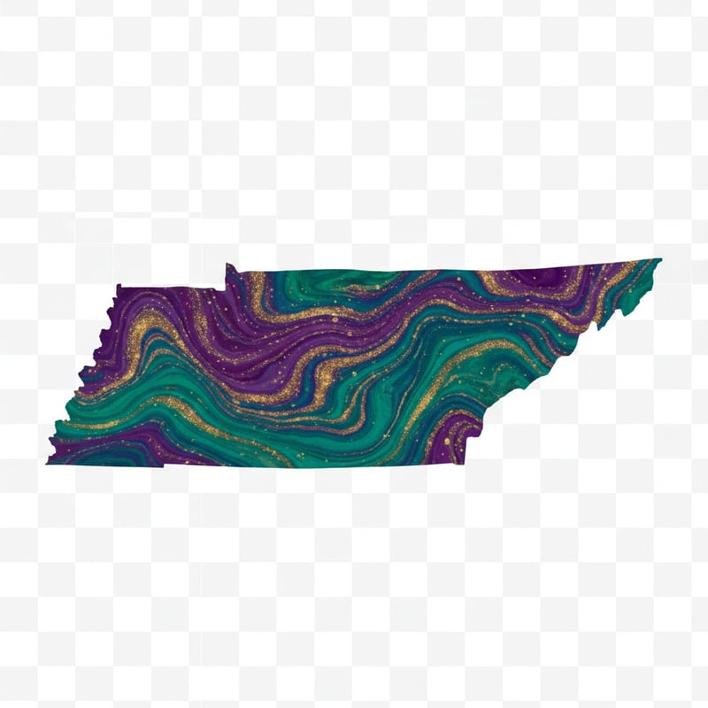 Tennessee Silhouette Marble Pattern