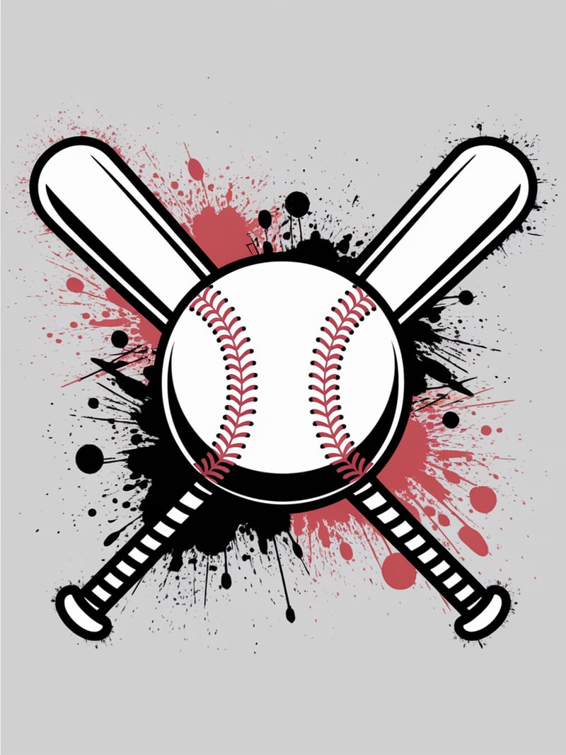 Stylized Baseball Artwork