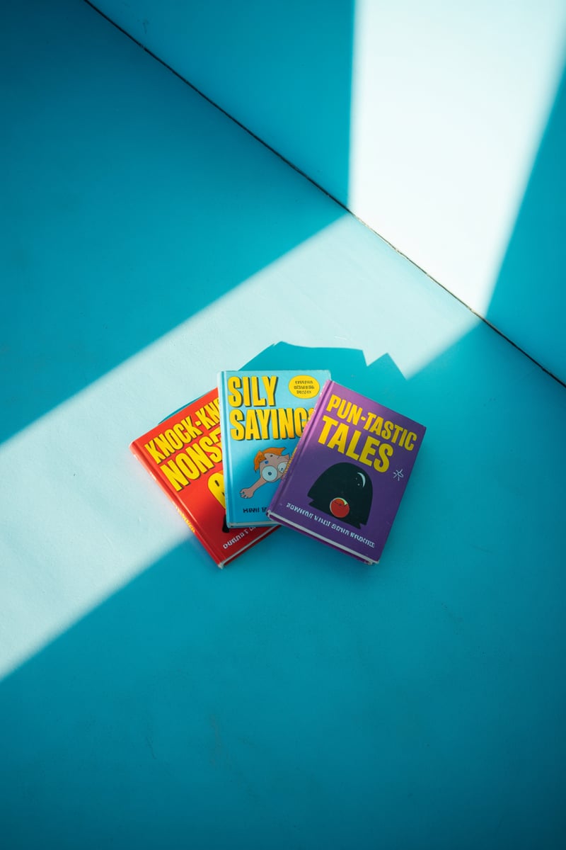 Joke Books Piled on Floor