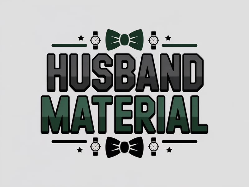 Husband Material Bold Design