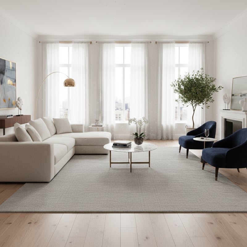 Luxury Living Room Rug Mockup